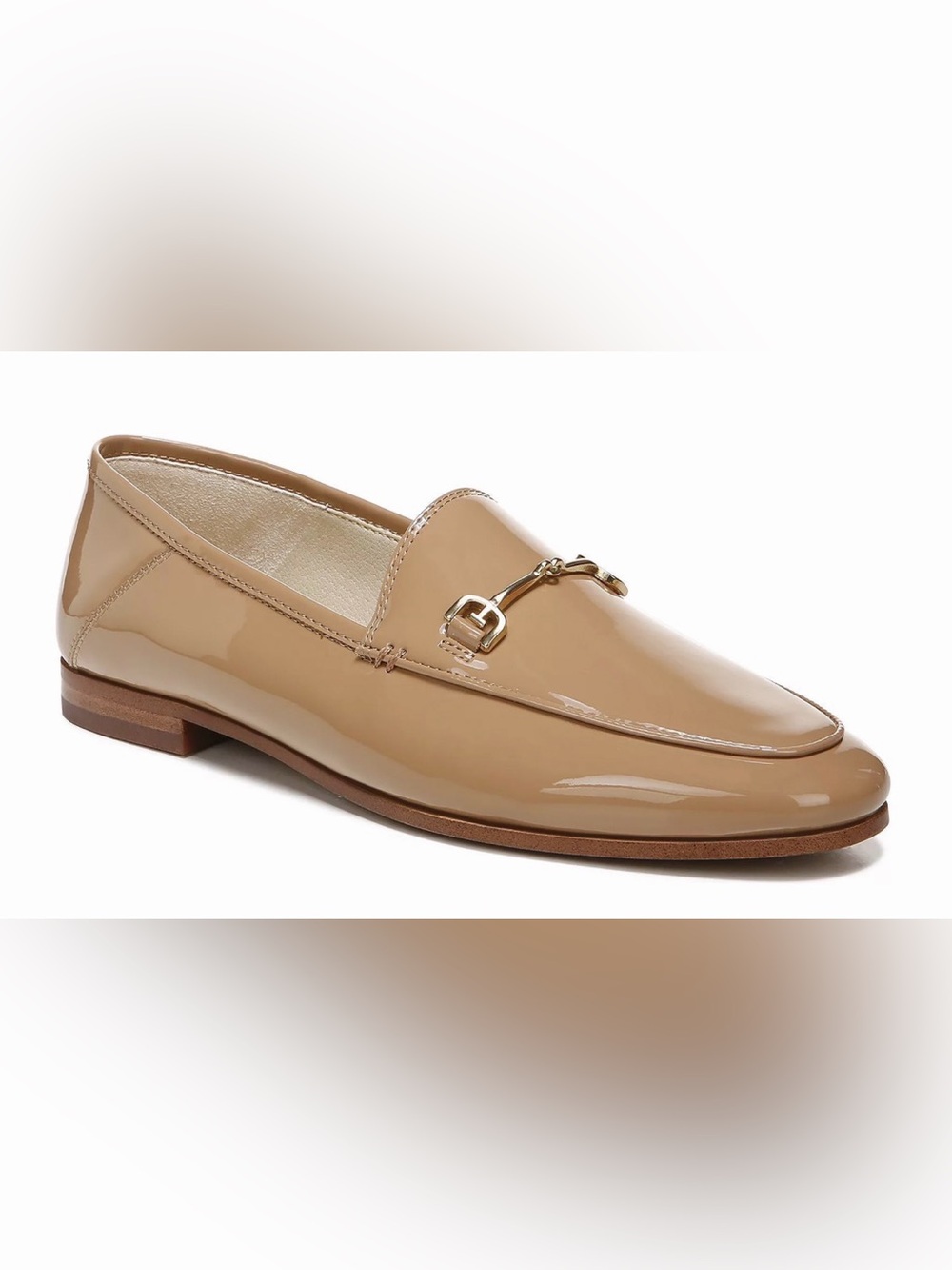 Sam Edelman Loraine Bit Nude Shiny Flat Mules Size 8.5
